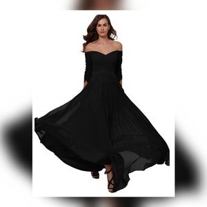 Off Shoulder Chiffon Evening Dress size 16